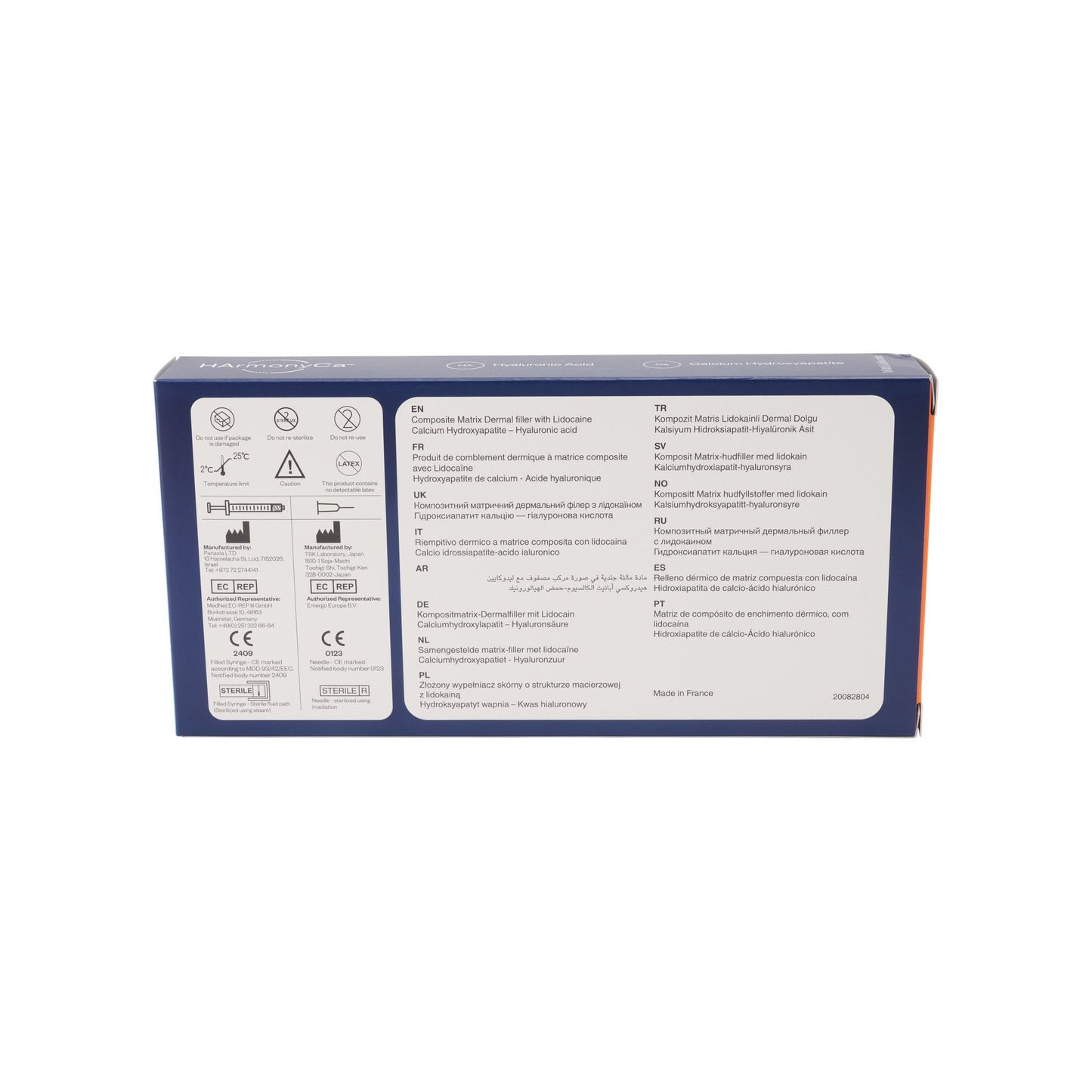 HArmonyCA Lidocaine 2 x 1,25 ml – Rückansicht