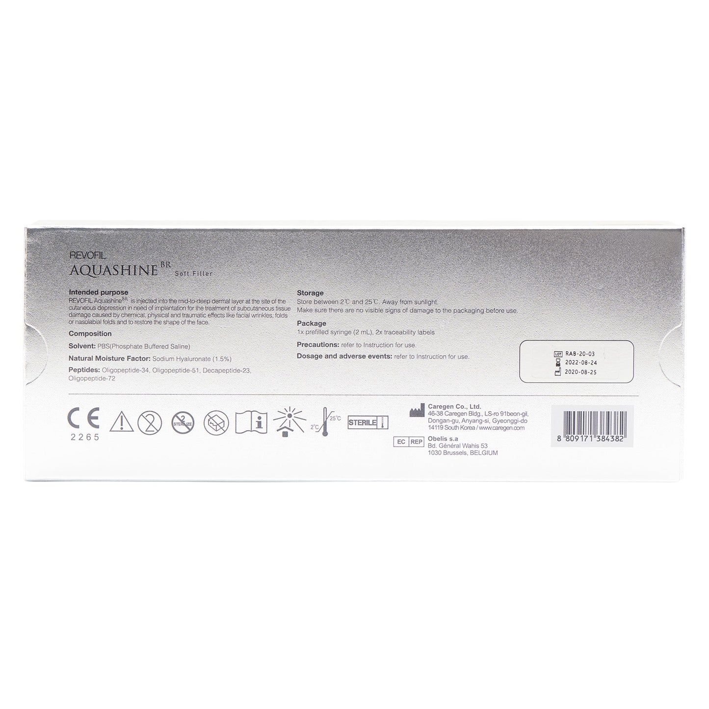 Caregen - Aquashine BR Soft Filler 1 x 2 ml - DANYCARE