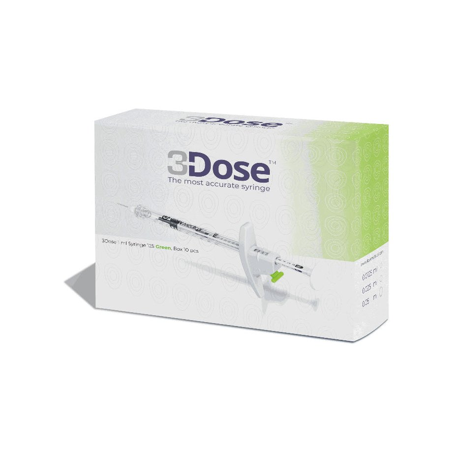 3Dose 1 ml Spritze 125 Green, 10 Stück