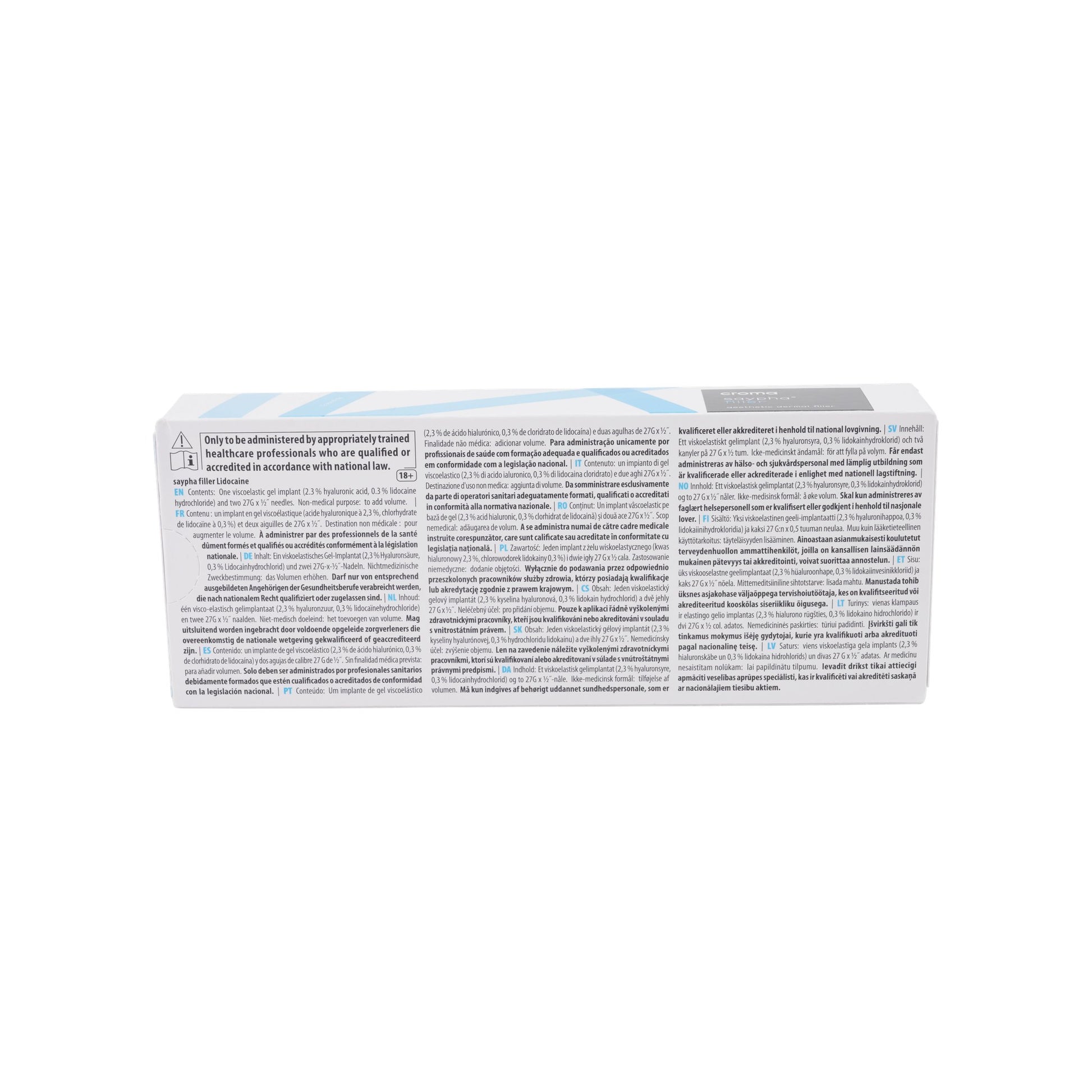 Saypha Filler Lidocaine 1 x 1 ml – Rückansicht