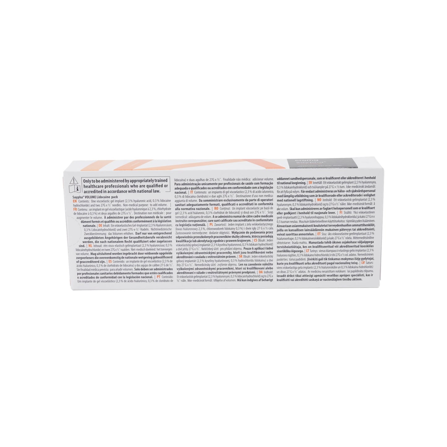 Saypha Volume Lidocaine 1 x 1 ml – Rückansicht