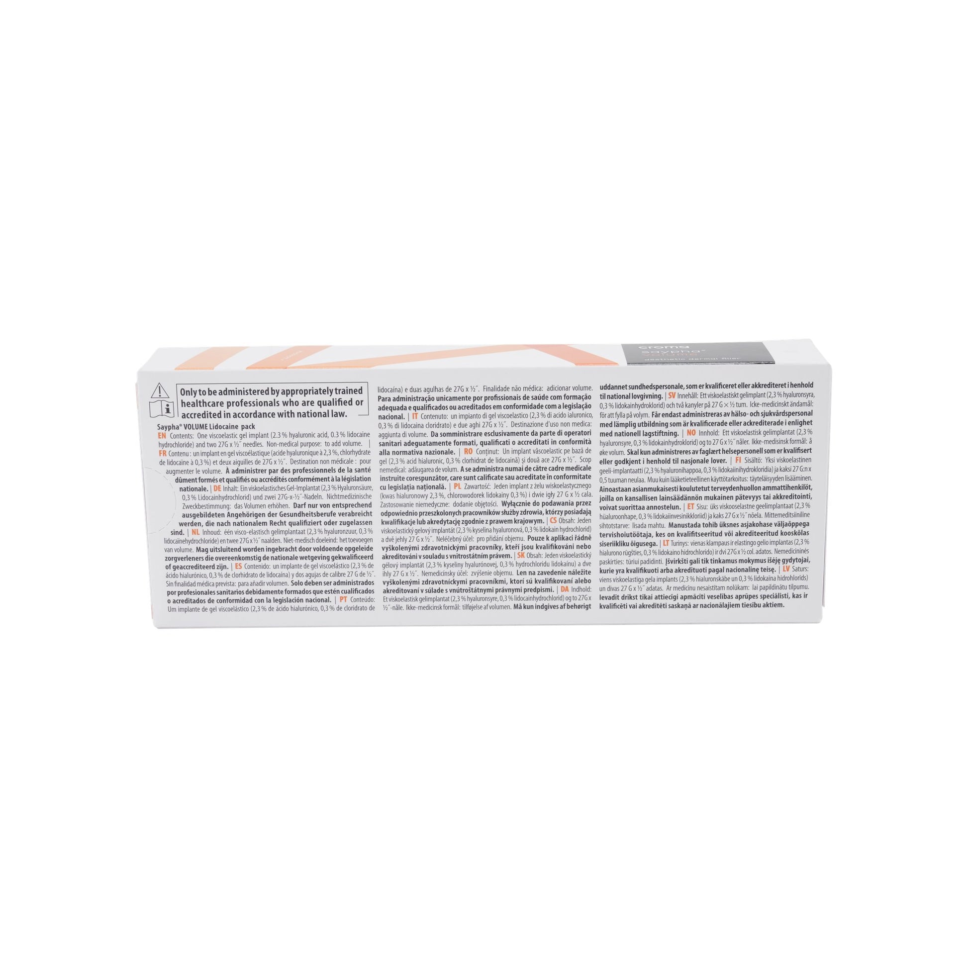Saypha Volume Lidocaine 1 x 1 ml – Rückansicht