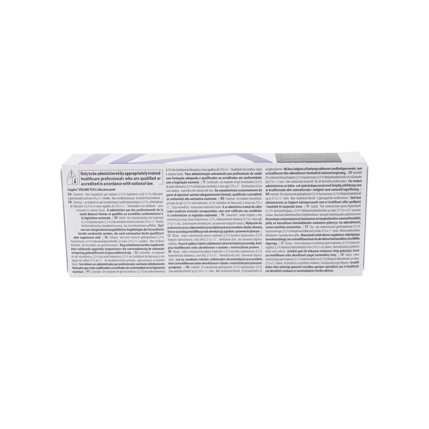 Saypha Volume Plus Lidocaine 1 x 1 ml – Rückansicht