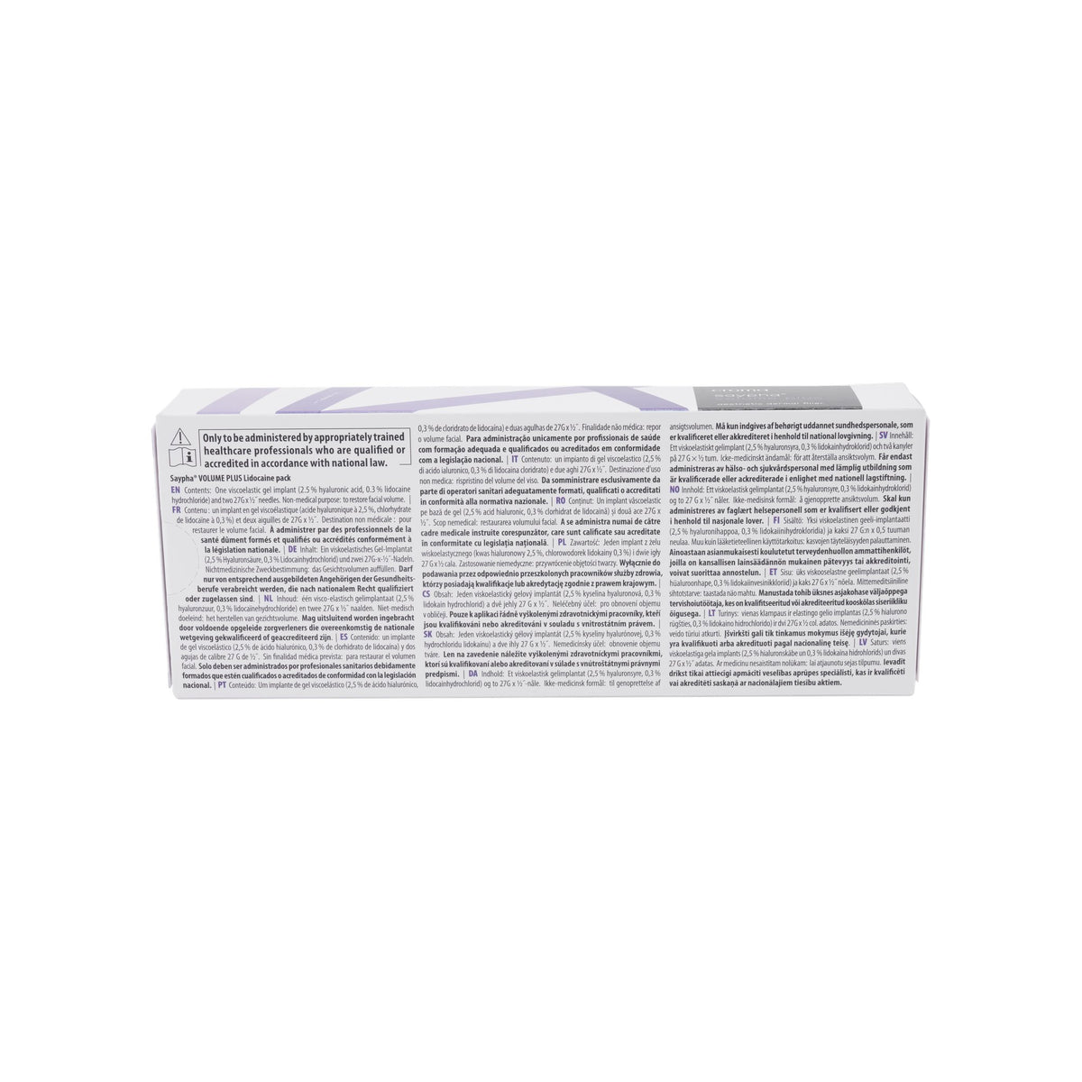 Saypha Volume Plus Lidocaine 1 x 1 ml – Rückansicht