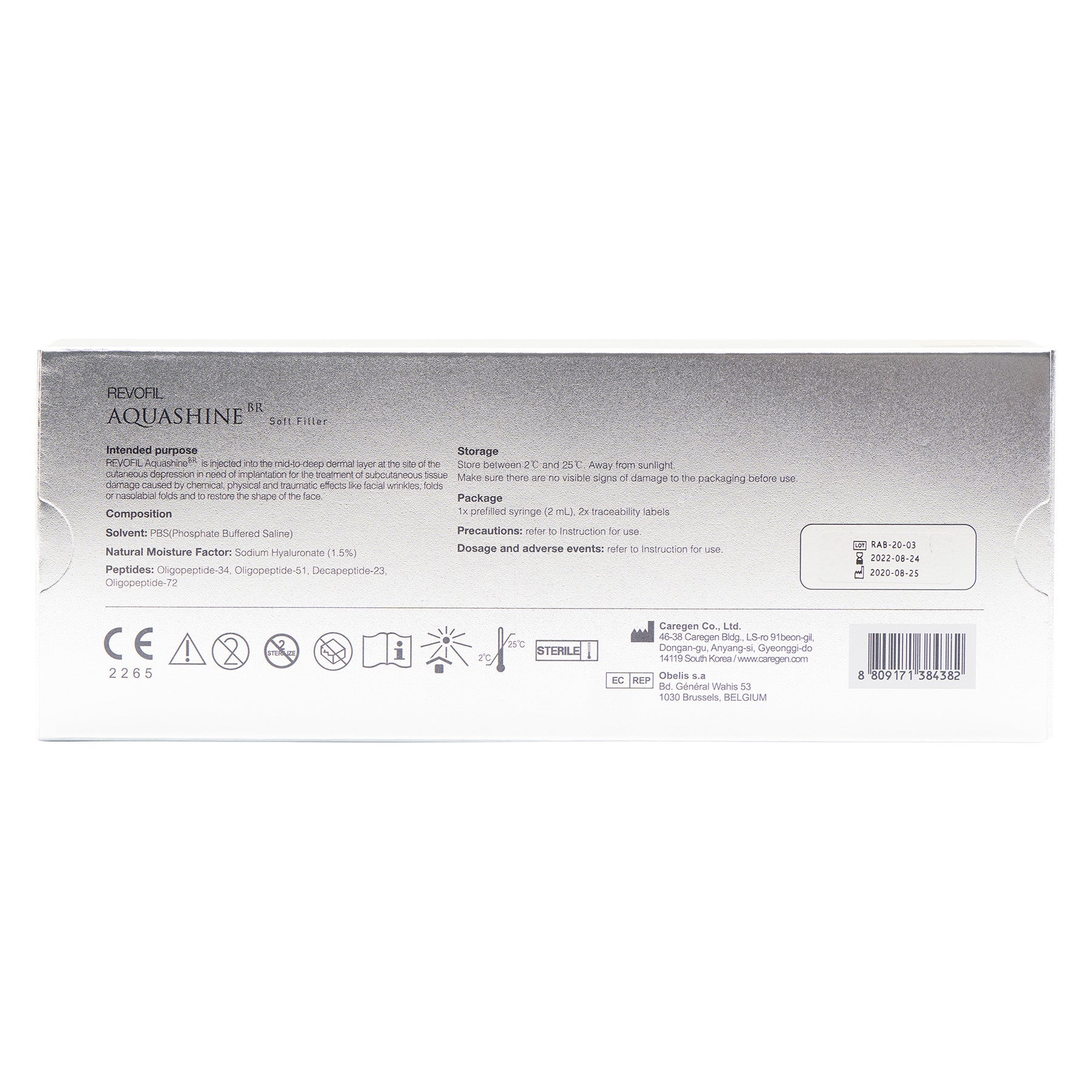Caregen - Aquashine BR Soft Filler 1 x 2 ml - DANYCARE