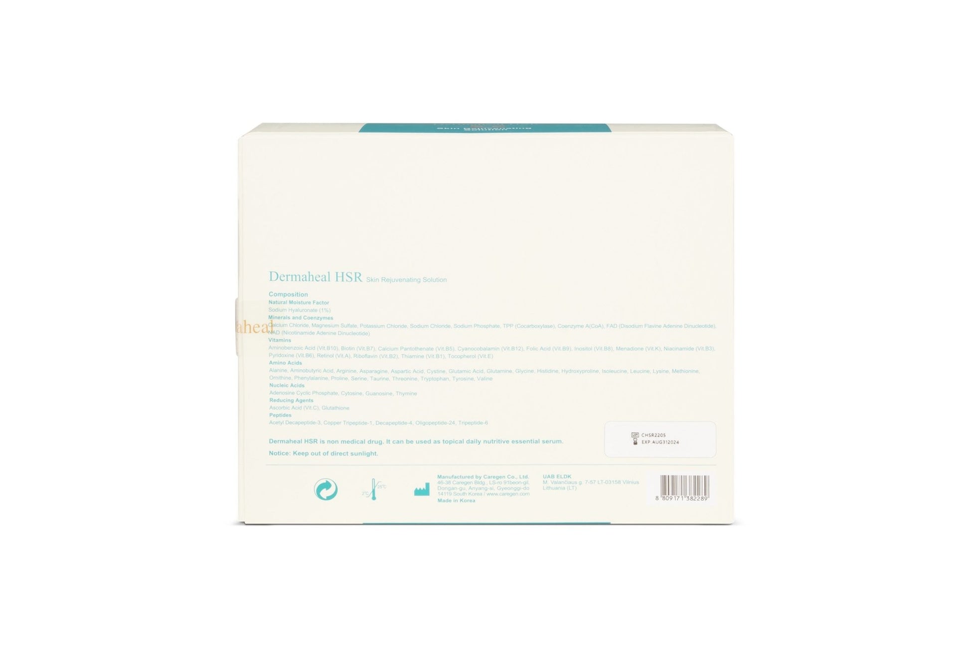Caregen - DermaHeal HSR Skin Rejuvenating Solution 10 x 5 ml - DANYCARE