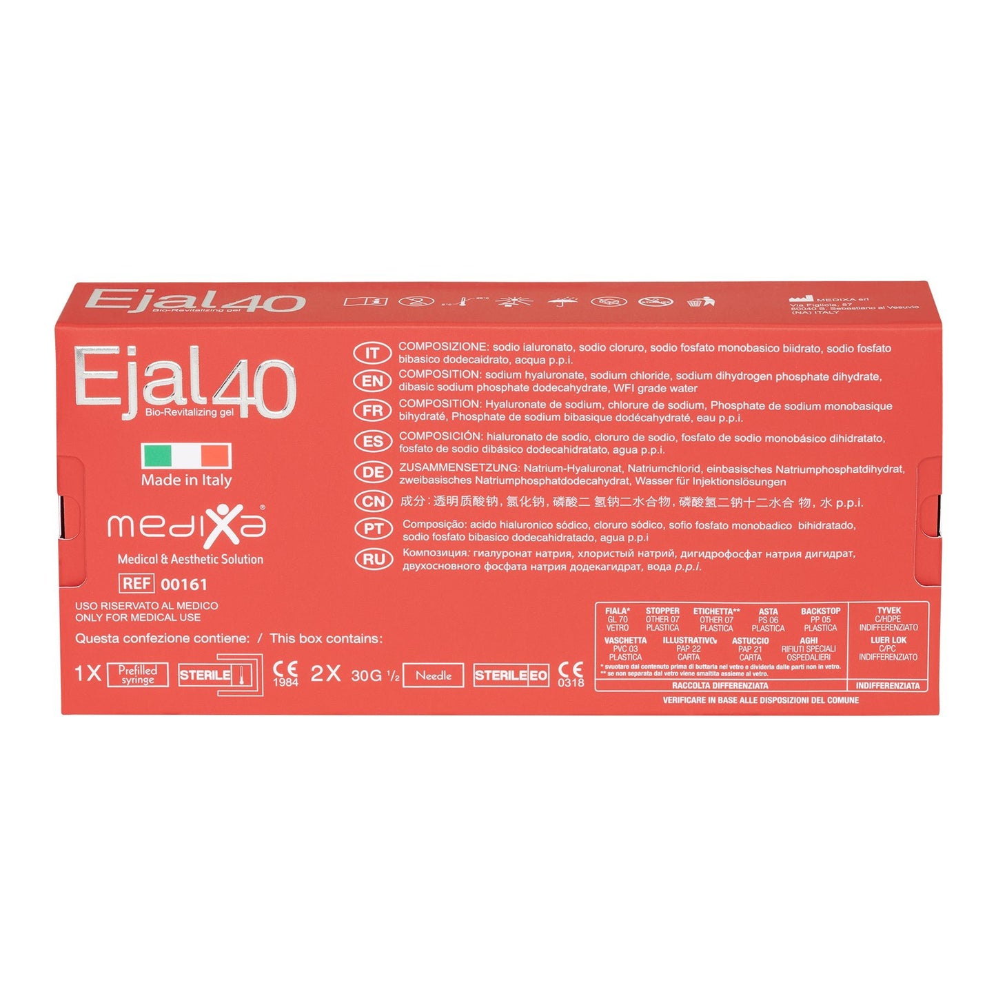 Medixa Medical & Aesthetic Solution - Ejal 40 BioRevitalisierung – 1 x 2 ml - DANYCARE