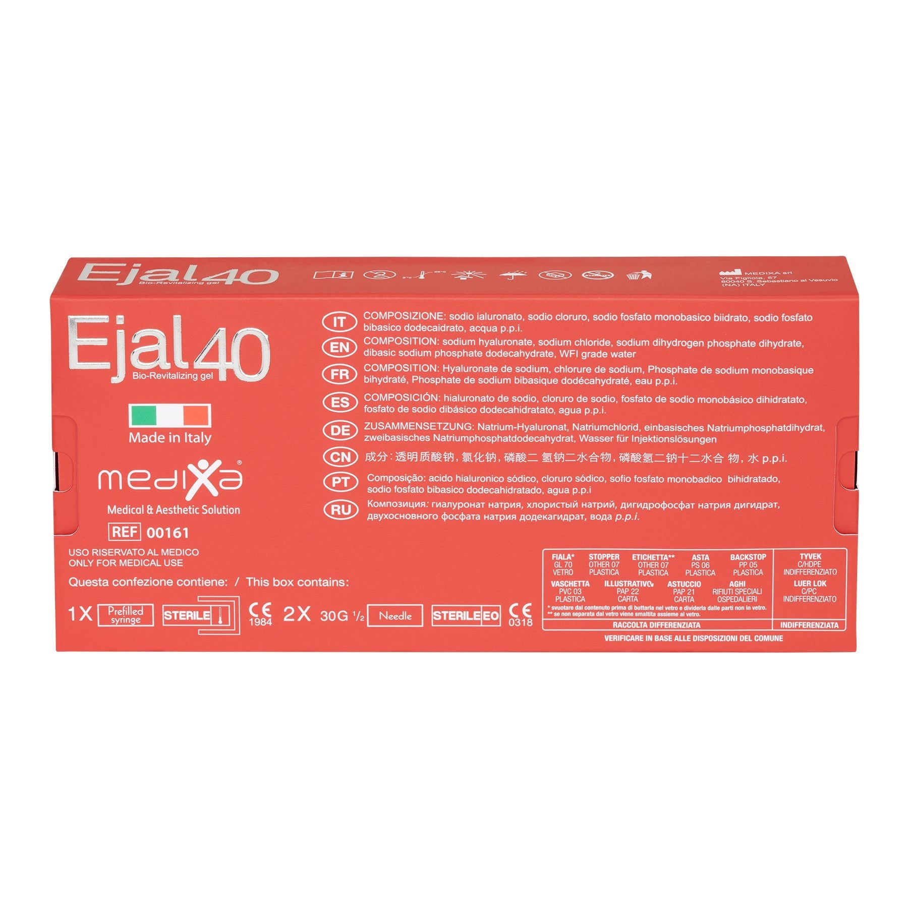 Medixa Medical & Aesthetic Solution - Ejal 40 BioRevitalisierung – 1 x 2 ml - DANYCARE