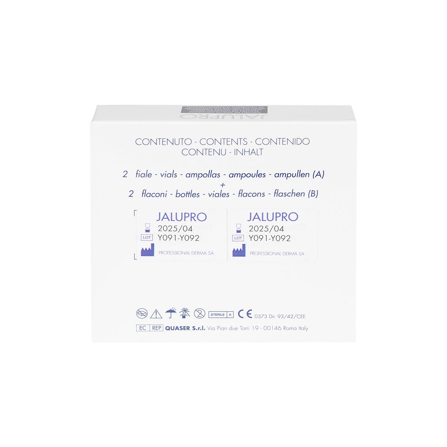 Professional Derma SA - Jalupro Dermal Biorevitalizer – 2 Ampullen à 30mg & 2 Flaschen à 100mg - DANYCARE