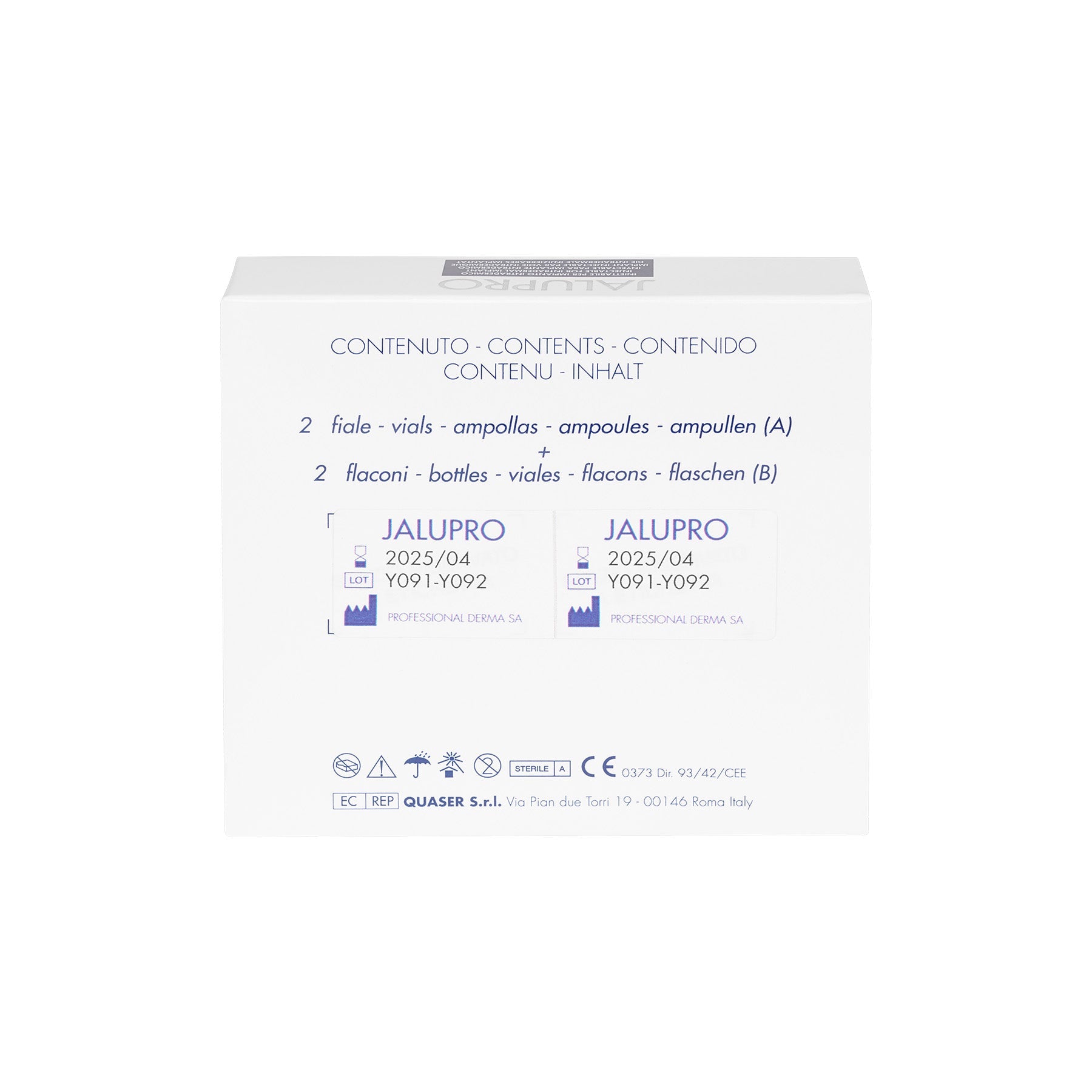 Professional Derma SA - Jalupro Dermal Biorevitalizer – 2 Ampullen à 30mg & 2 Flaschen à 100mg - DANYCARE