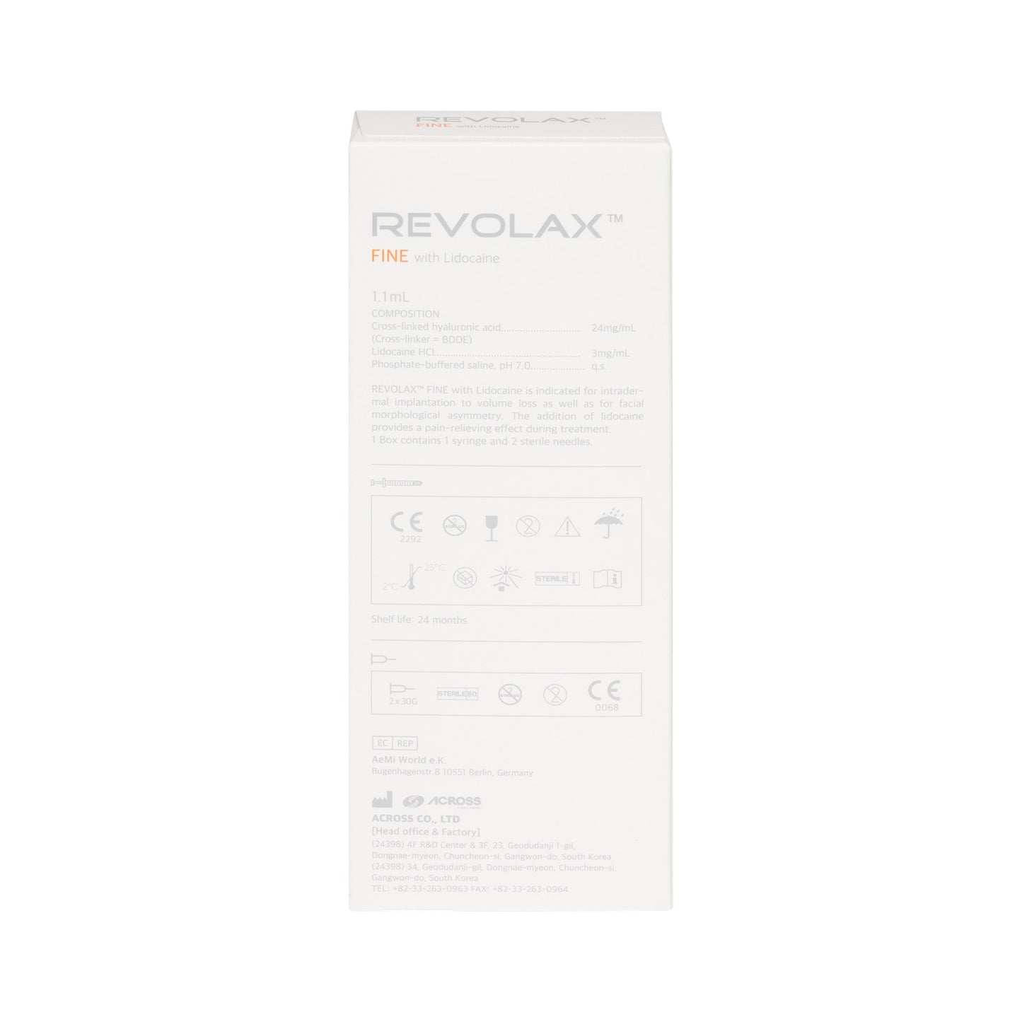 ACROSS - Revolax Fine Lidocaine 1 x 1,1 ml - DANYCARE