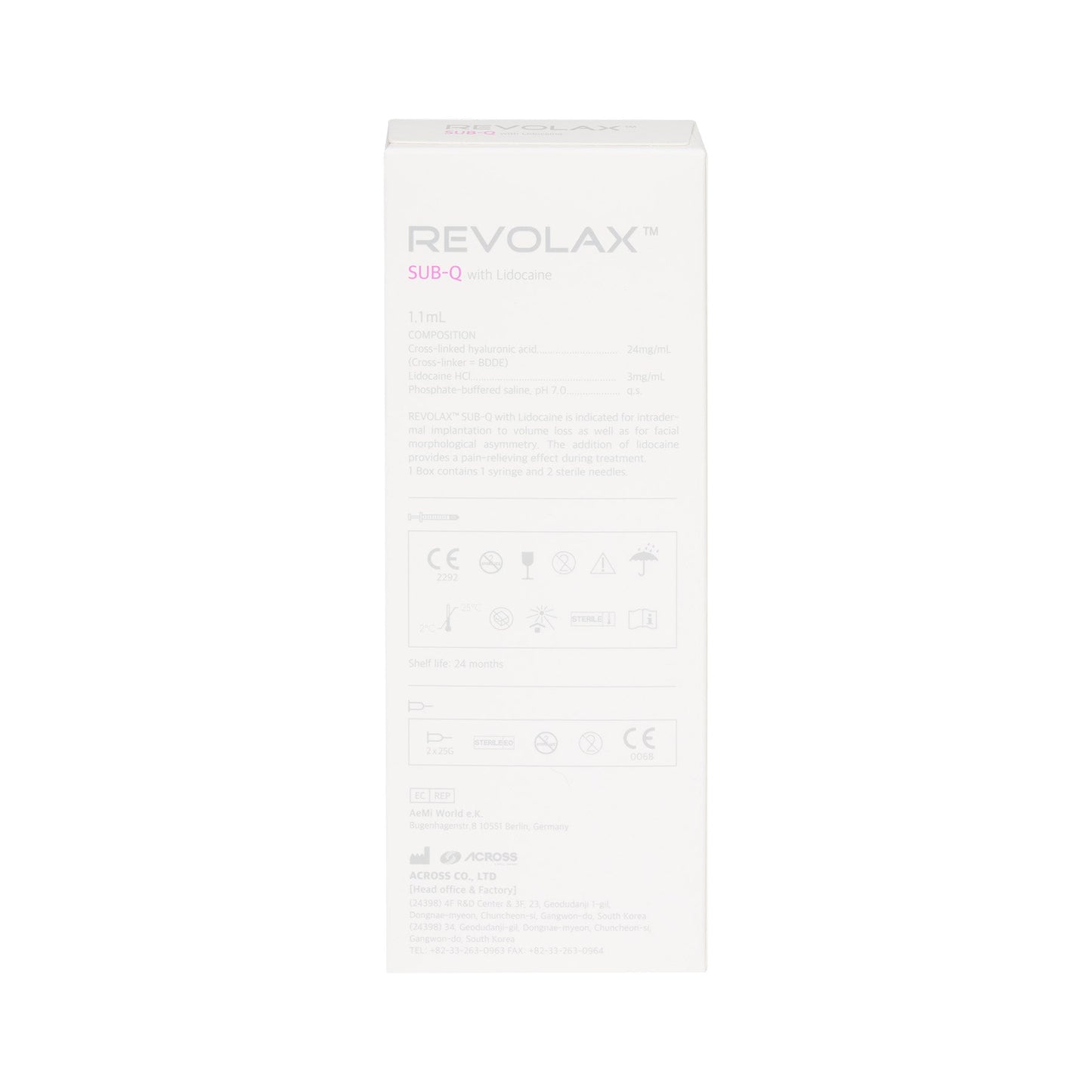 ACROSS - Revolax Sub-Q Lidocaine 1 x 1,1 ml - DANYCARE