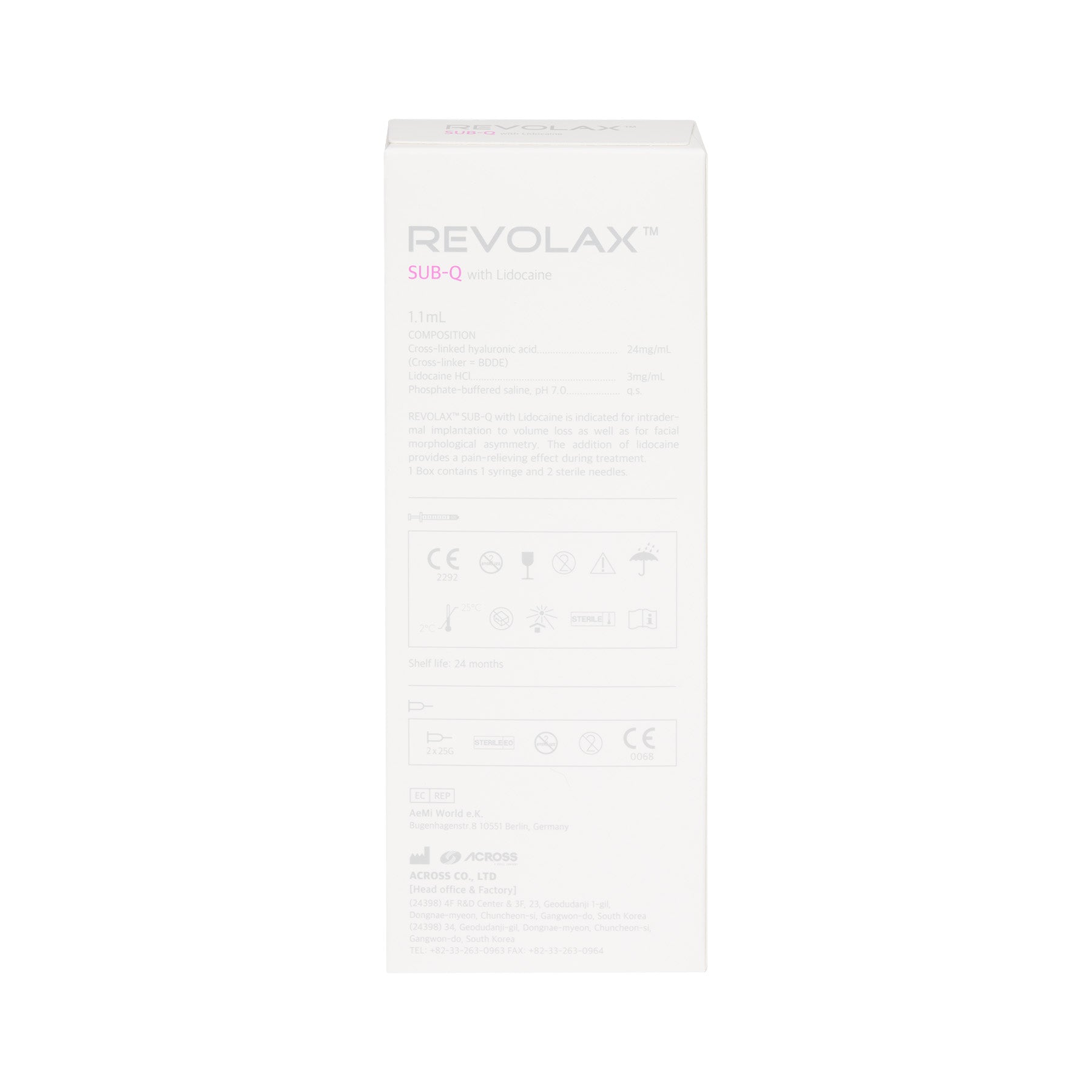 ACROSS - Revolax Sub-Q Lidocaine 1 x 1,1 ml - DANYCARE
